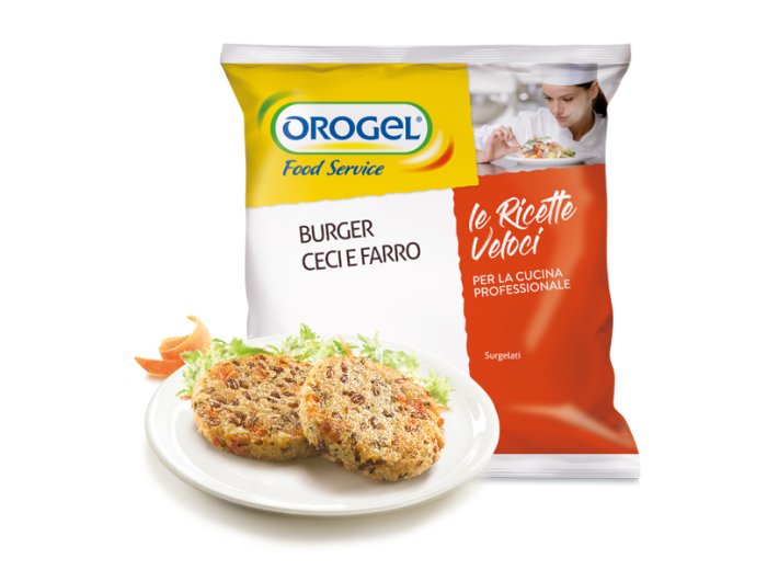 Burger vegetali con farro e ceci 80 gr