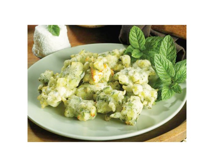 Frittelline zucchine/ricotta/menta