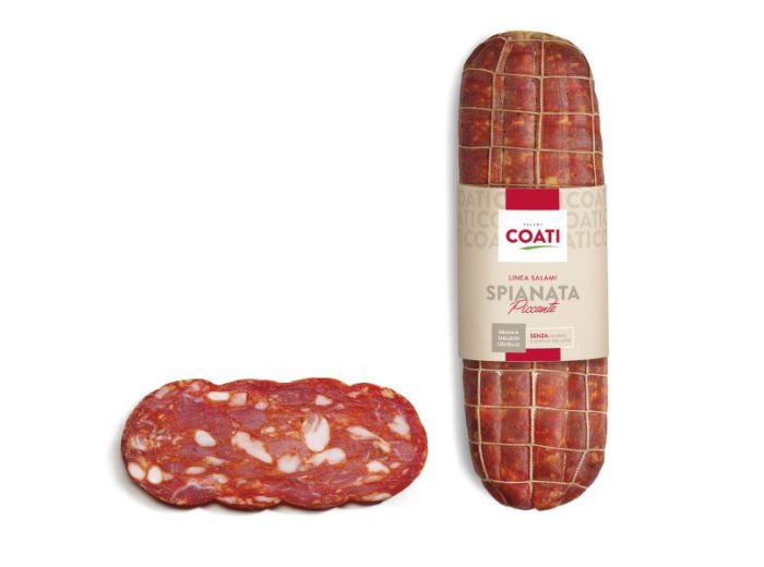 Salame spianata piccante a metà coati
