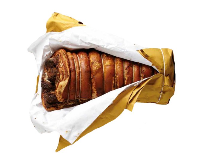 Porchetta toscana a metà