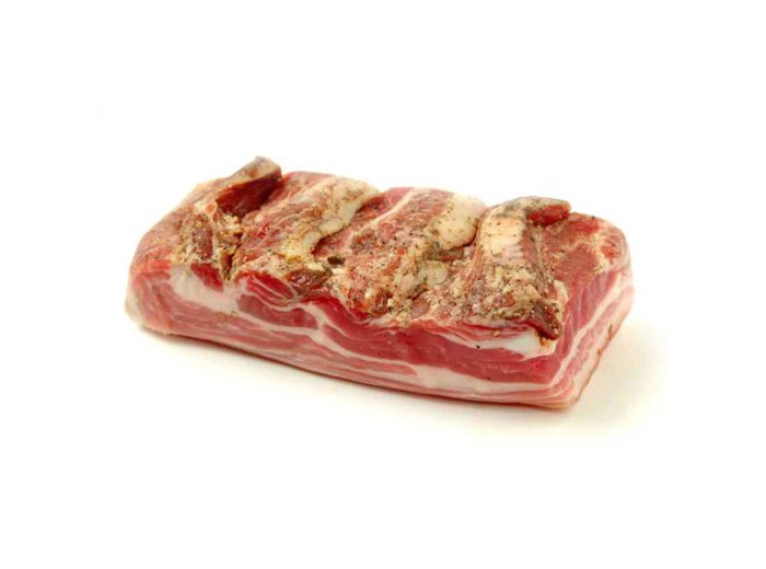 Pancetta tesa stagionata a metà