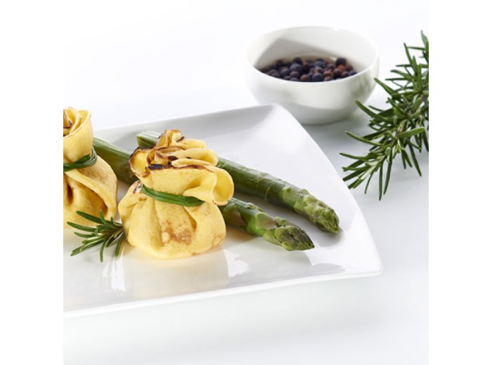 Cestini di crespelle agli asparagi