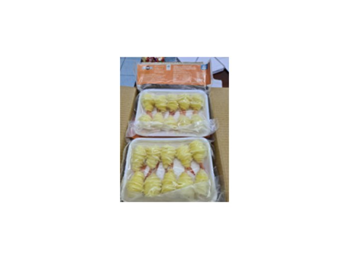 Mazzancolle in crosta di patate