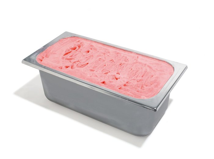 Gelato fragola in vaschetta