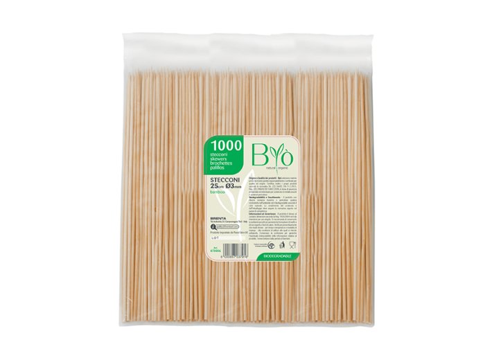 Stuzzicadenti lunghi spiedi bamboo 25 cm