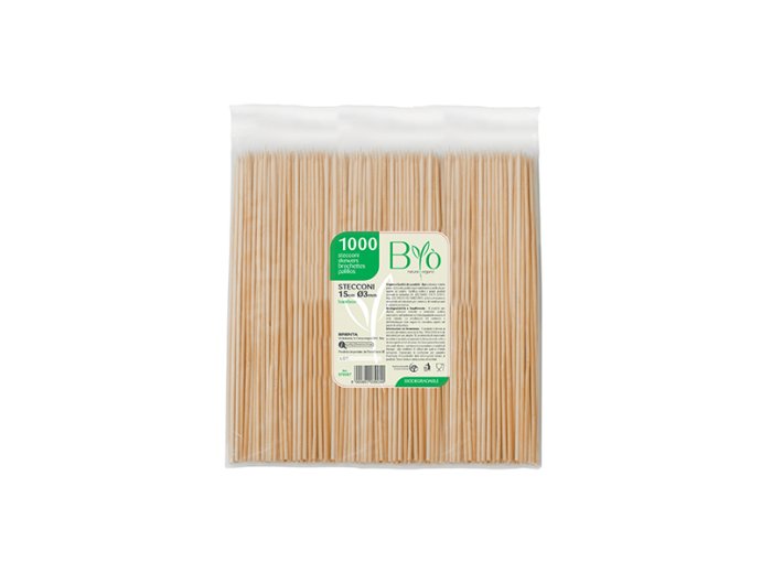 Stuzzicadenti lunghi spiedi bamboo 20 cm