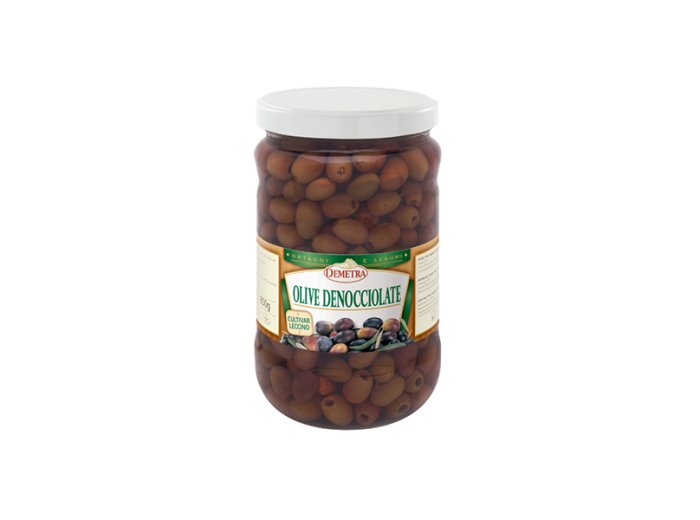Olive leccino denocciolate in salamoia