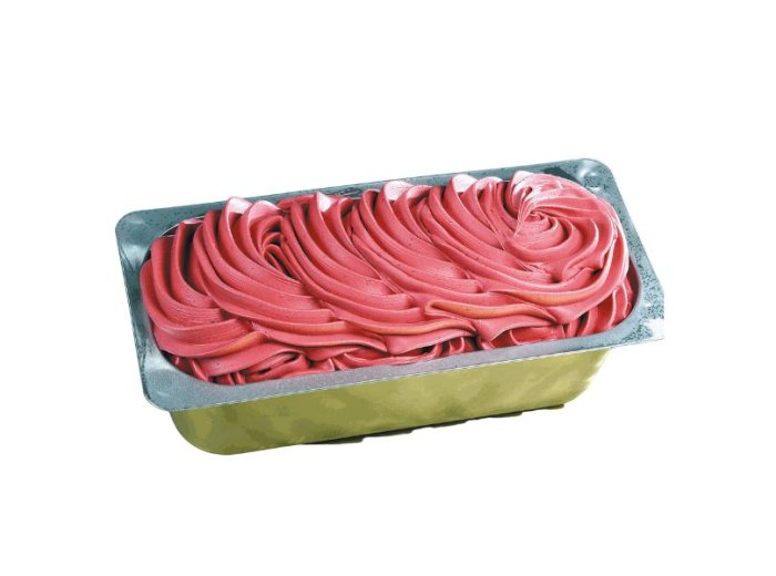 Gelato uva fragola in vaschetta