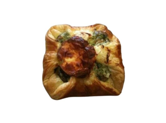 Pasta sfoglia con caprino e spinaci