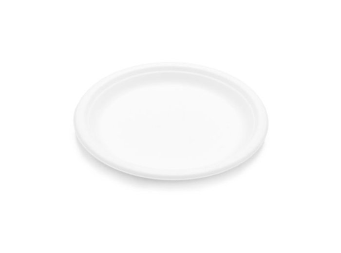 Piatto piano cellulosa bianco