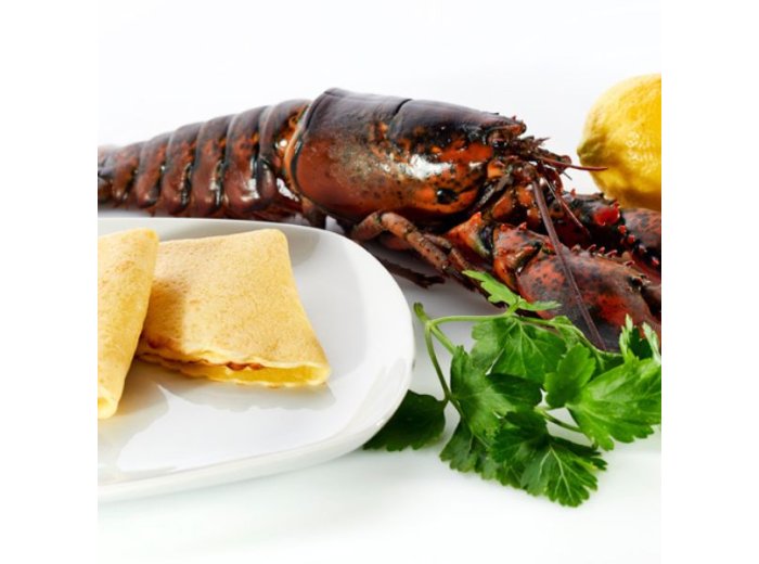 Fazzoletti di crespelle ragù astice