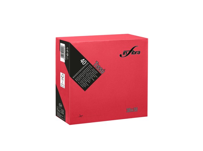 Tovaglioli 2 v 38x38 rossi