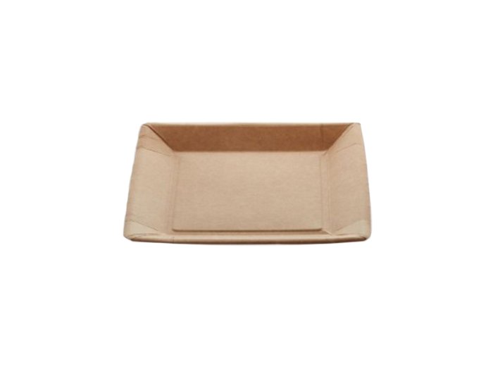 Piatto quadro 23x23 cartoncino avana