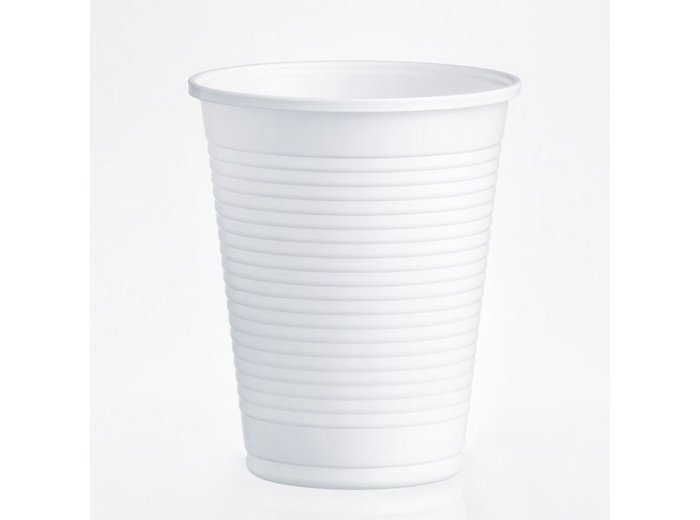 Bicchiere plastica bianco 200 ml