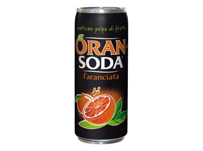 Oransoda in lattina 330 ml