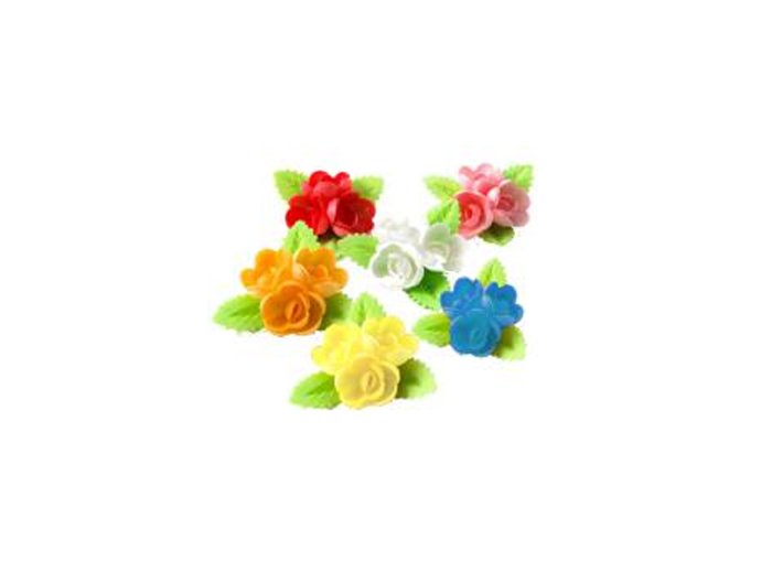 Tris di rose in wafer 6 colori assortiti
