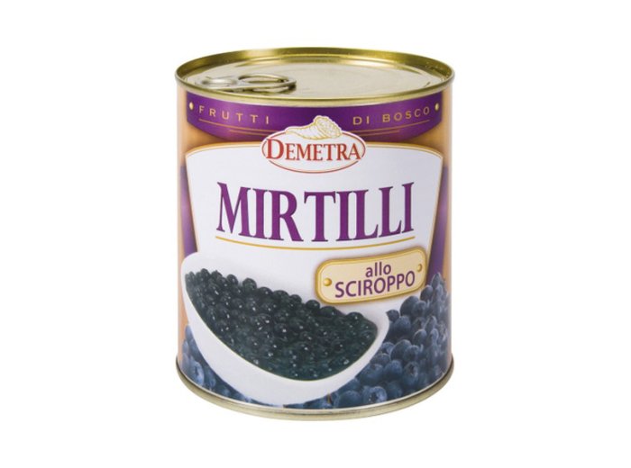 Mirtilli sciroppati 900 gr demetra