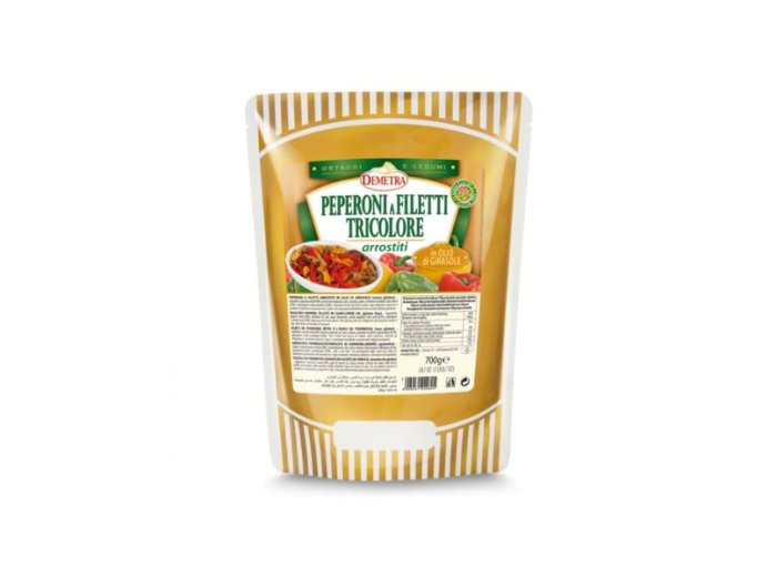 Peperoni a filetti arrostiti tricolore