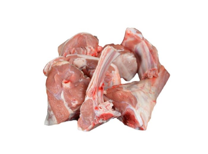 Agnello tagliato per forno