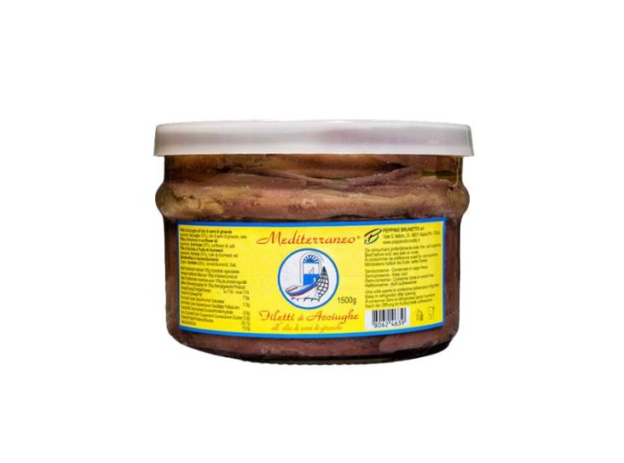 Filetti di acciughe in o.girasole 1.5 kg
