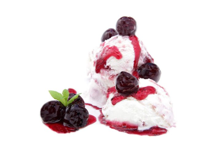Gelato variegato amarena in vaschetta
