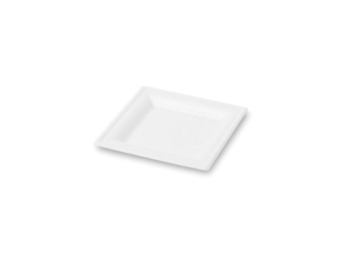 Piatto quadrato 16x16 cellulosa bianco