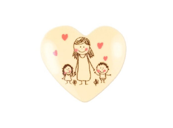 Cuore viva la mamma choc bianco
