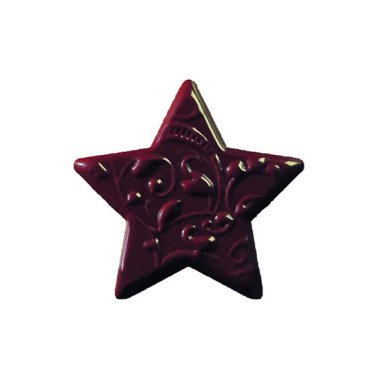 Stelle choc fondente decoro a rilievo