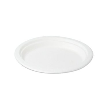Piatto piano cellulosa ovale bianco
