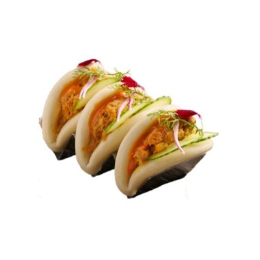 Pane bao ai gamberi con curry e agrumi