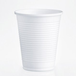 Bicchiere plastica bianco 200 ml