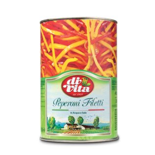 Peperoni a filetti in acqua e sale