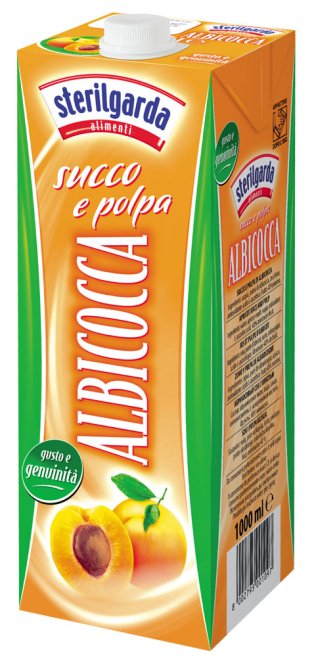 Succo e polpa di albicocca in brik 1 lt