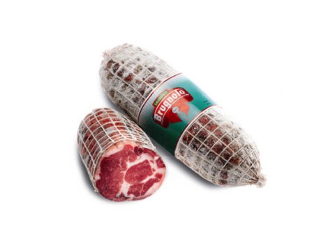 Coppa stagionata pelata a metà