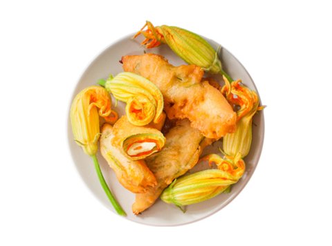 Fiori di zucca rip. mozzarella/provola