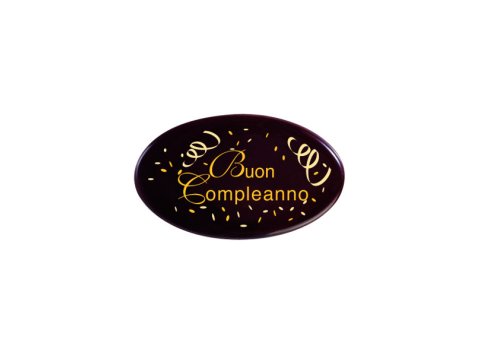 Placchette choc buon compleanno ovali