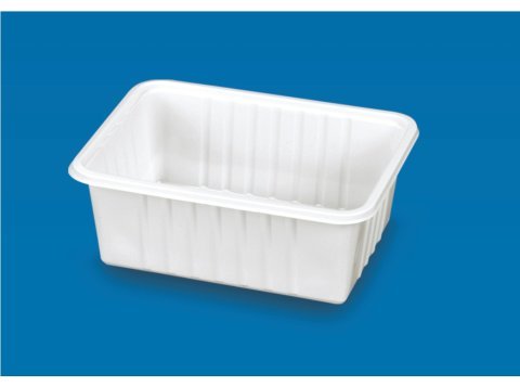 Vaschetta plastica bianca rett. 12.5x9cm