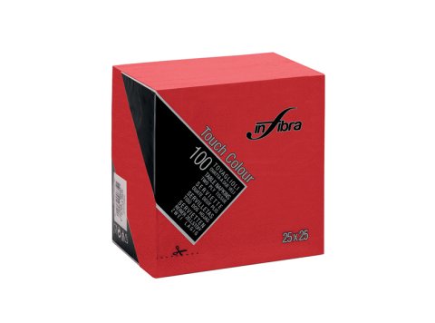 Tovaglioli 2 v 25x25 rossi