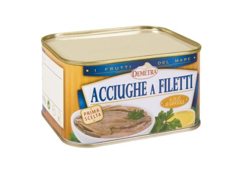 Filetti di acciughe in o.girasole demetr