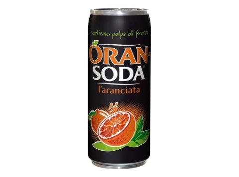 Oransoda in lattina 330 ml