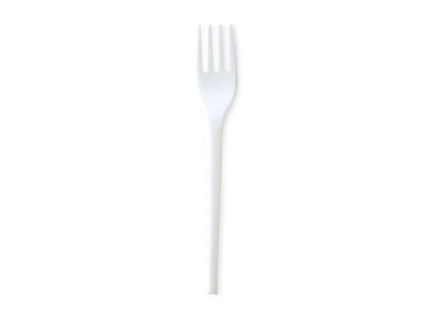 Forchetta bianca compostabile
