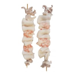 Spiedini calamari e gamberi