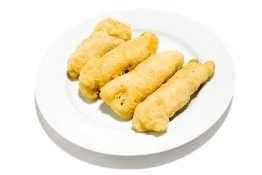 Filetti con baccalà pastellati prefrit.