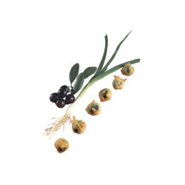 Olive e porro in crosta di farina