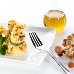 Cestini di crespelle ai funghi