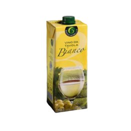 Vino bianco in brik