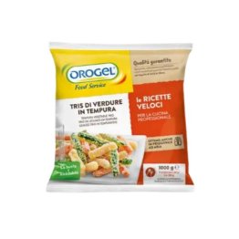 Tris di verdure in tempura orogel