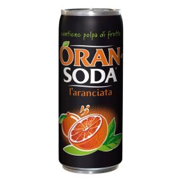 Oransoda in lattina 330 ml