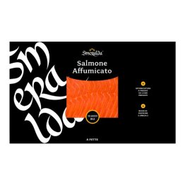 Salmone rosso affumicato fette