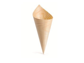 Cono monouso pioppo biodegradabile 19.5